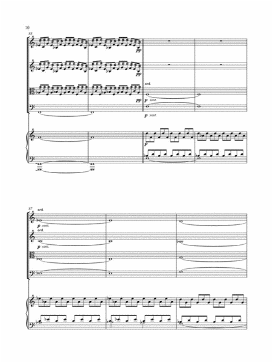 Glassworks - Opening, Etudes No.2 & 5 Piano Quintet scores gallery preview page 2