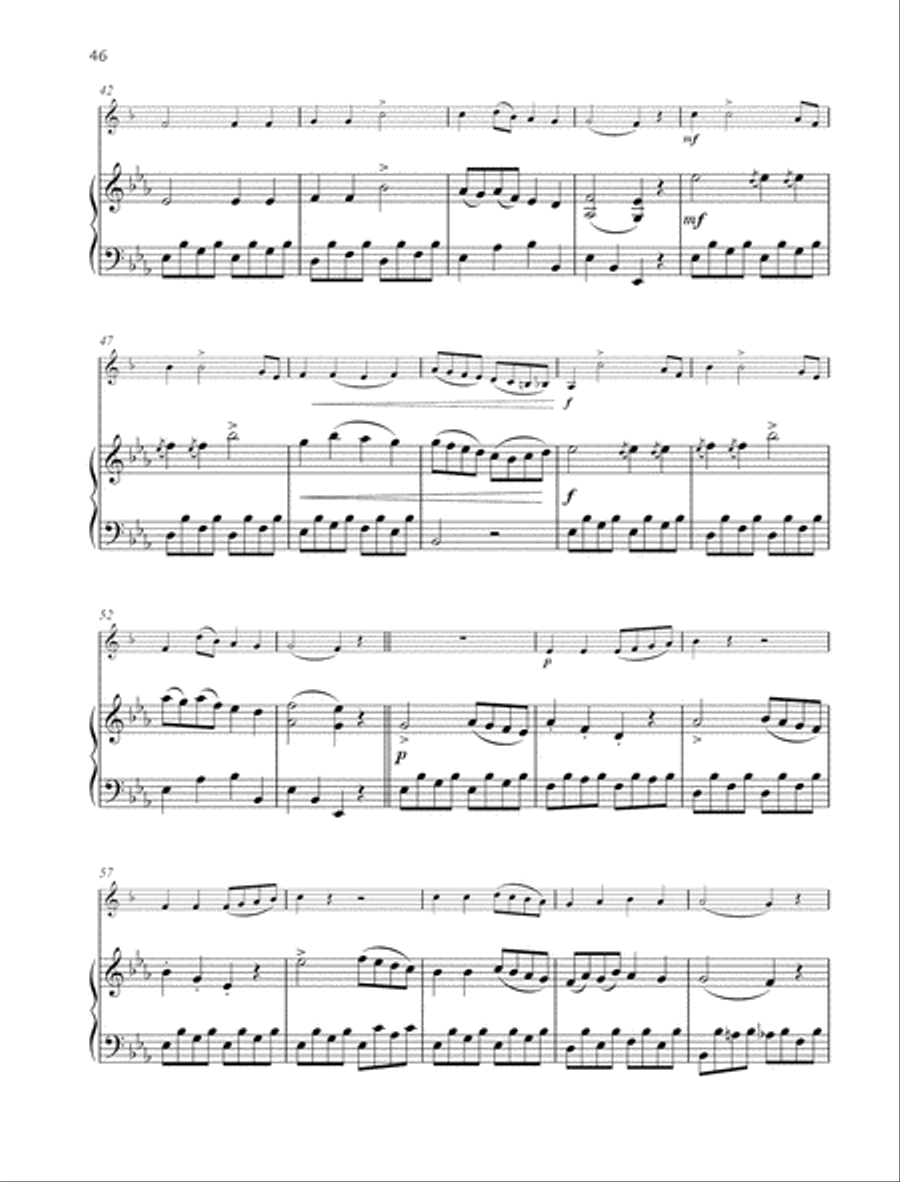 Sonata E-flat major B-Flat Trumpet scores gallery preview page 4