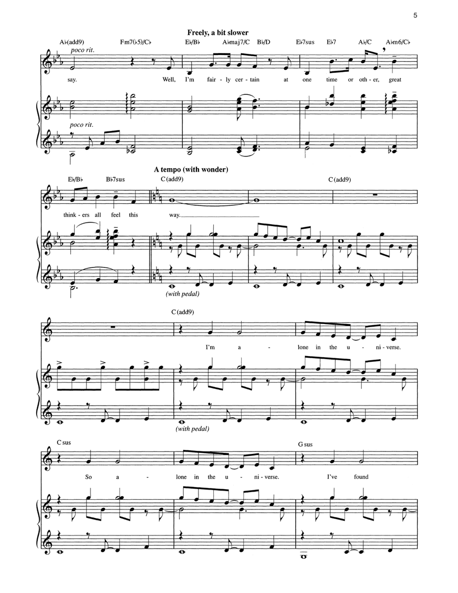 Alone In The Universe [Solo version] (from Seussical The Musical) Voice scores gallery preview page 2