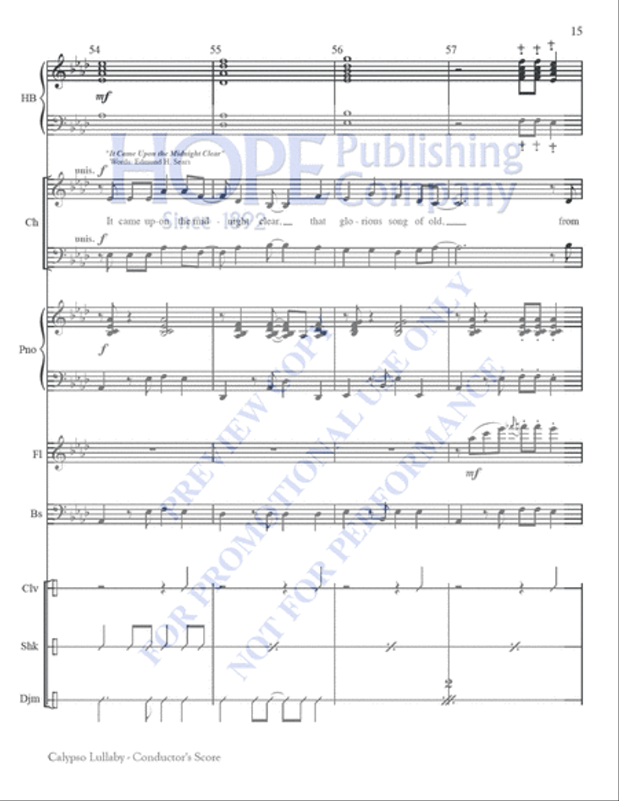 Calypso Lullaby Choir scores gallery preview page 15