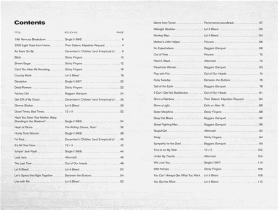 Rolling Stones -- Lyric & Chord Songbook Guitar scores gallery preview page 6