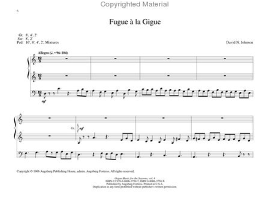 Organ Music For The Seasons, Volume 4 Organ scores gallery preview page 3