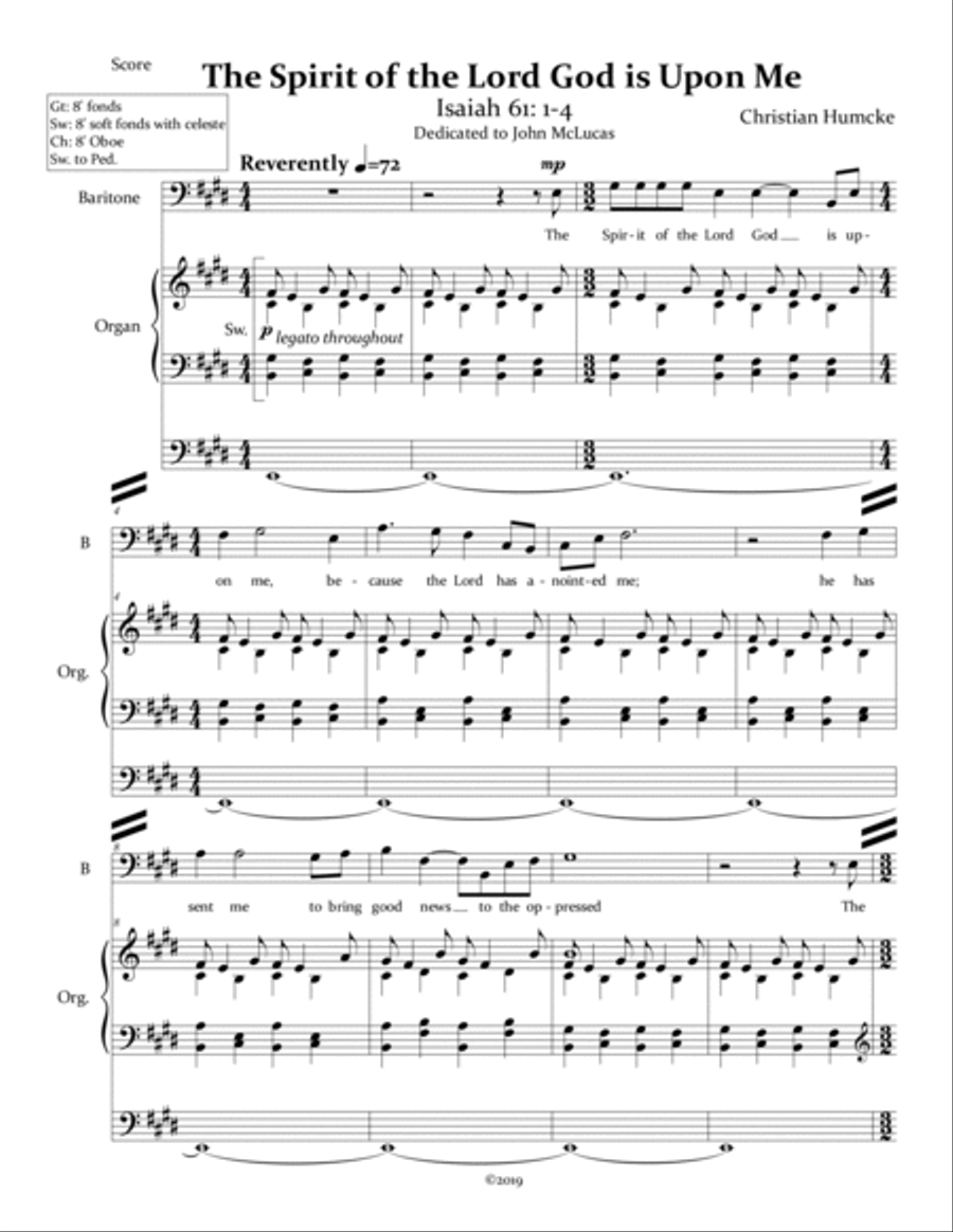 The Spirit of the Lord God is Upon Me Brass Duet scores gallery preview page 2