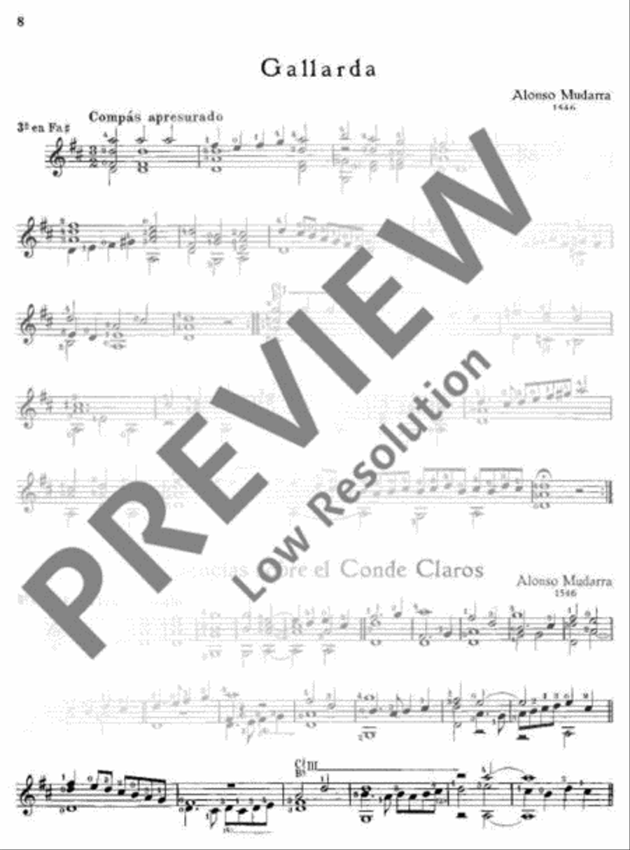 Hispanae Citharae Ars Viva Guitar scores gallery preview page 17