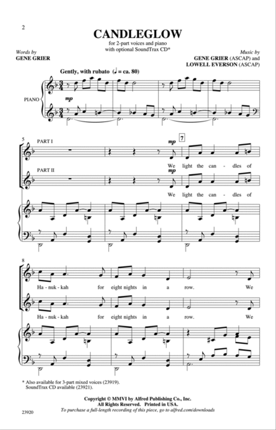 Candleglow 2-Part scores gallery preview page 2