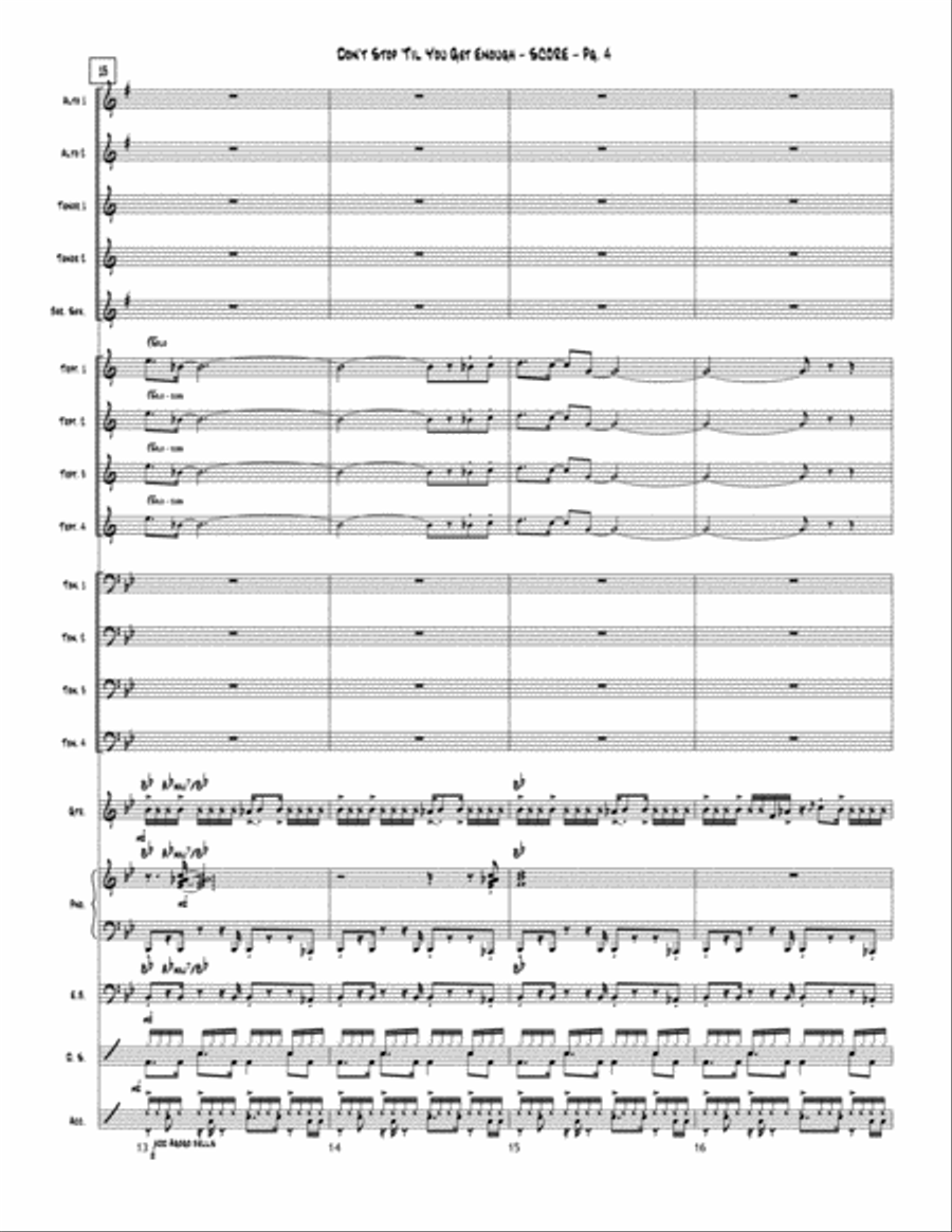 Don't Stop 'Till You Get Enough Jazz Ensemble scores gallery preview page 5