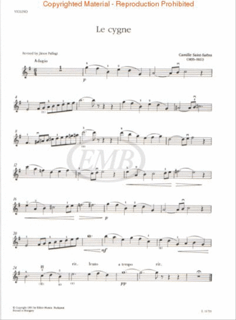 The Swan Violin Solo scores gallery preview page 2