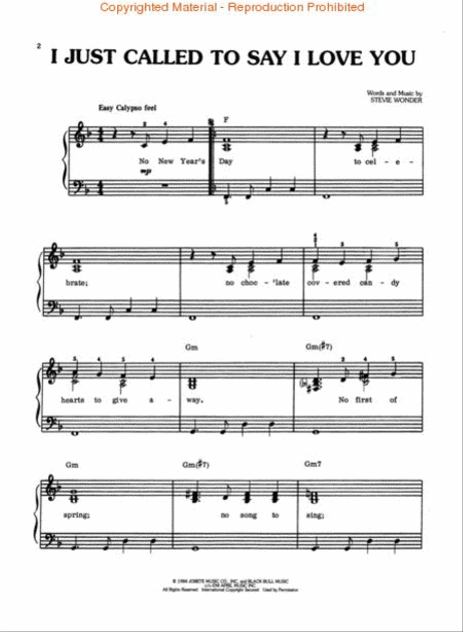 Stevie Wonder – Easy Piano Anthology Easy Piano scores gallery preview page 2