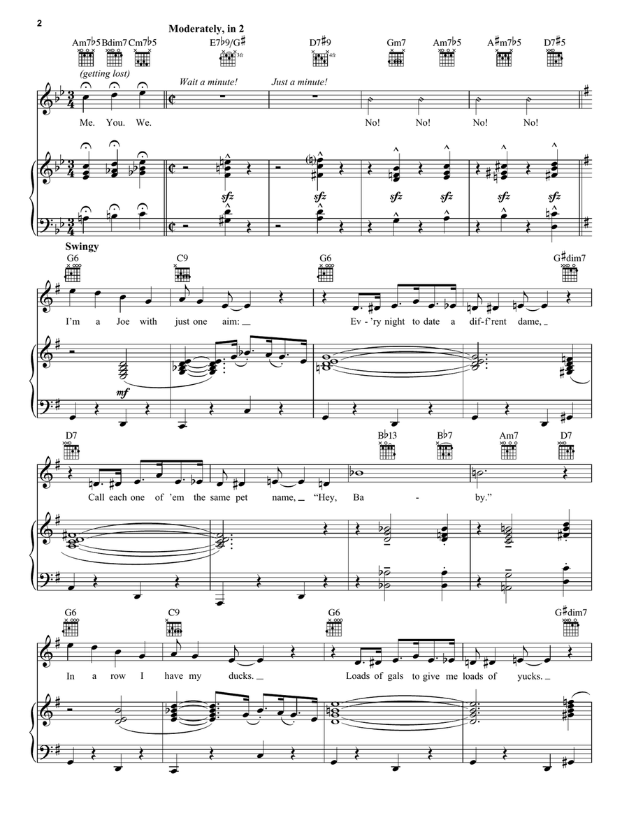 What Do I Need With Love (from Thoroughly Modern Millie) Piano, Vocal, Guitar scores gallery preview page 2