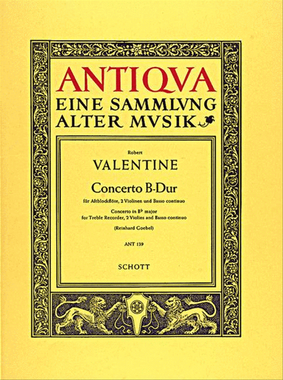 Concerto Bb major Alto Recorder scores gallery preview page 1