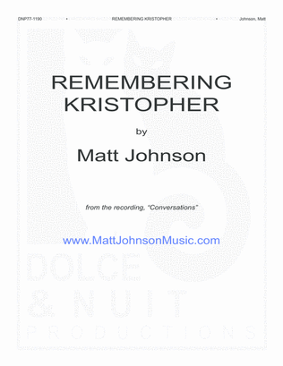 Remembering Kristopher