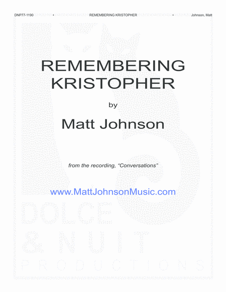 Remembering Kristopher image number null