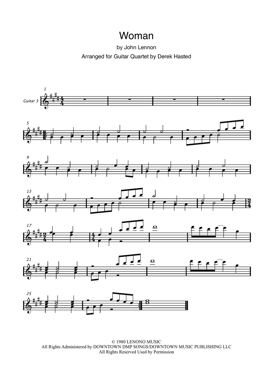 Woman Guitar Ensemble scores gallery preview page 5