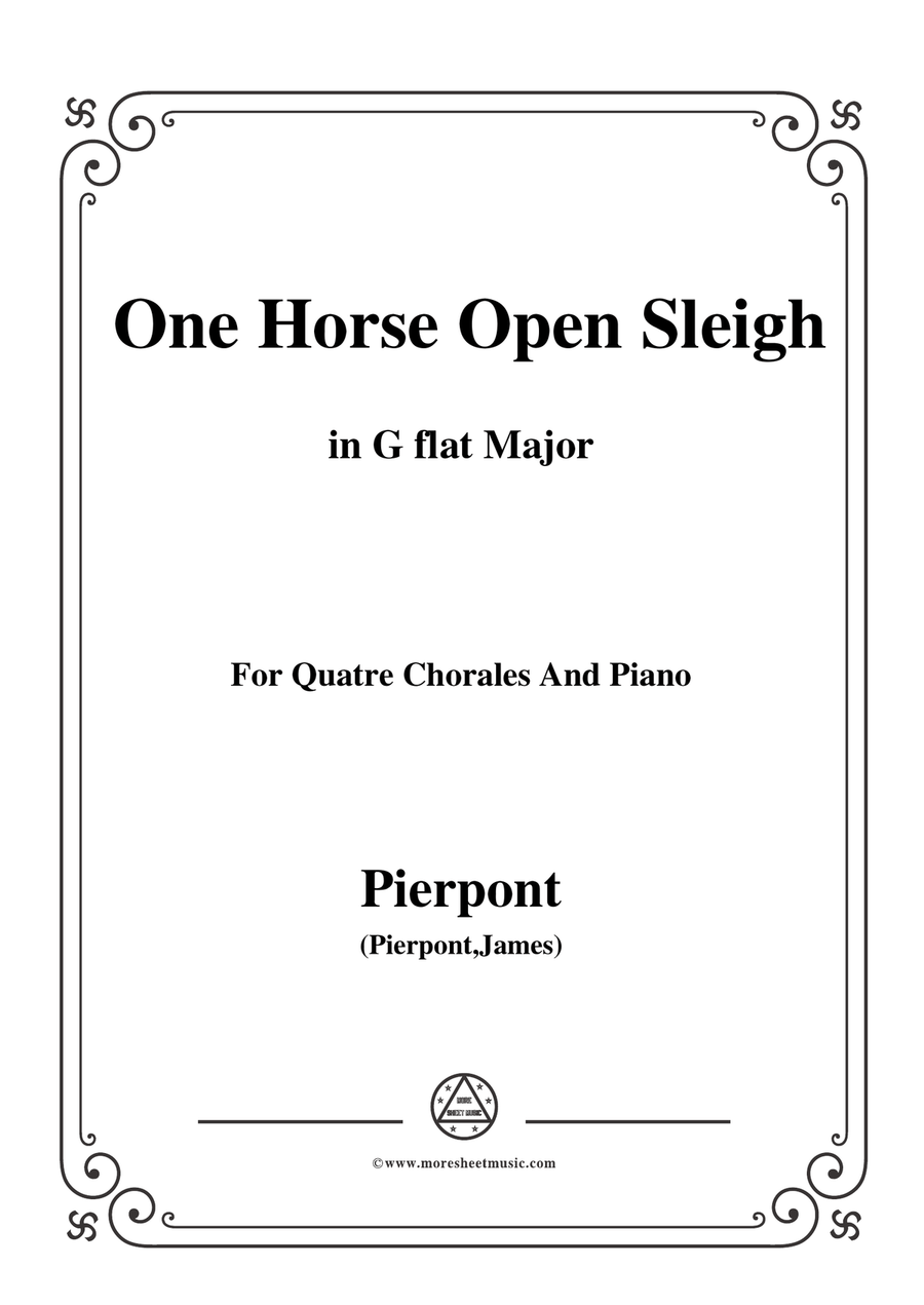 Pierpont-Jingle Bells(The One Horse Open Sleigh),in G flat Major,for Quatre Chorales 4-Part scores gallery preview page 1