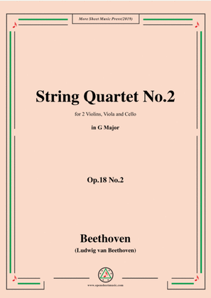 Book cover for Beethoven-String Quartet No.2 in G Major,Op.18 No.2