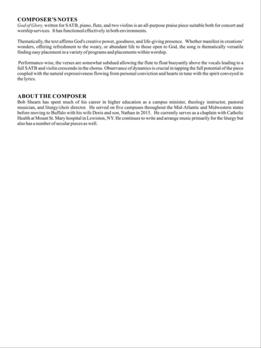 God of Glory God of Glory 4-Part scores gallery preview page 3
