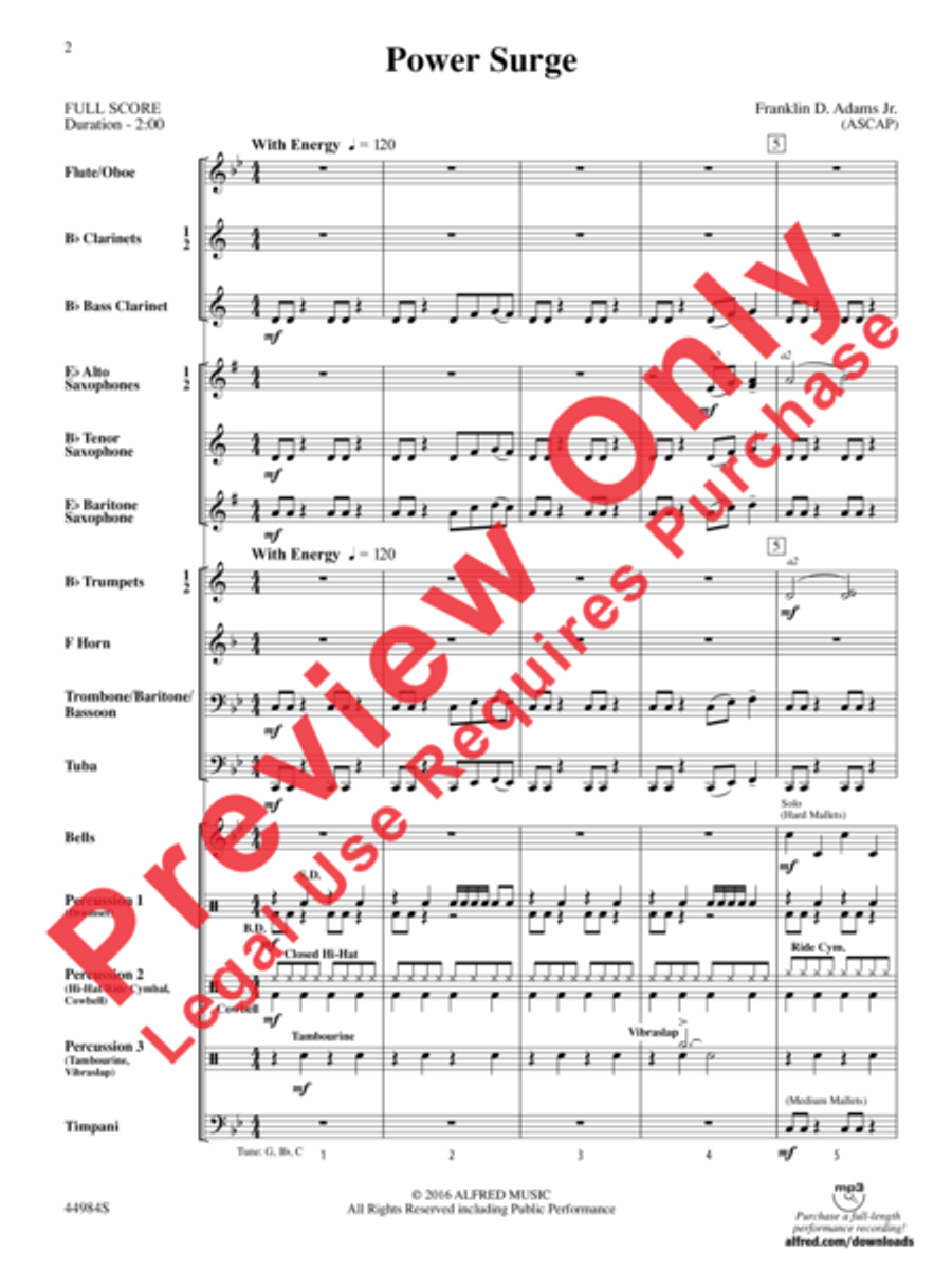 Power Surge Power Surge Concert Band scores gallery preview page 3