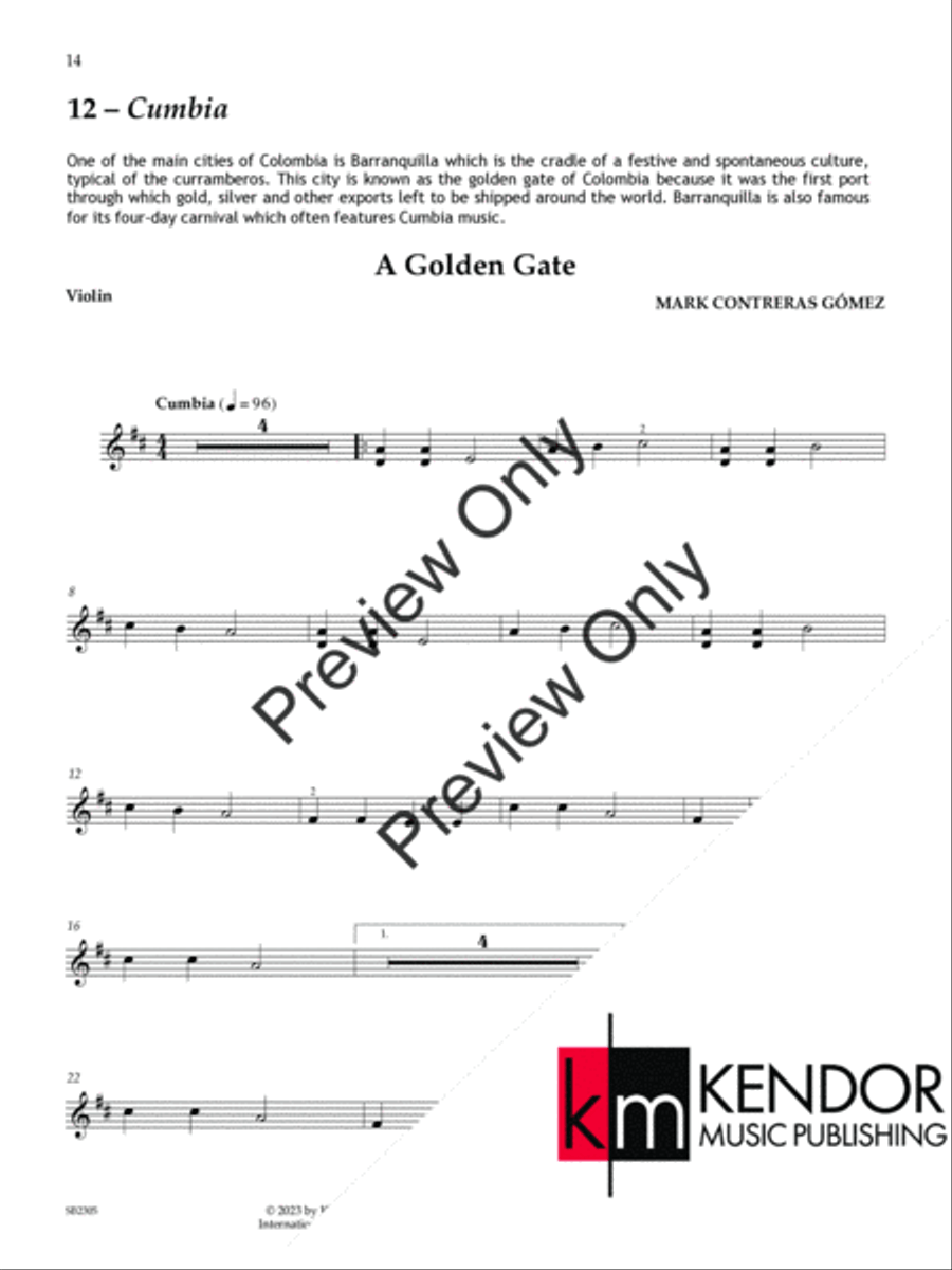 The Latin American String Collection Violin scores gallery preview page 15