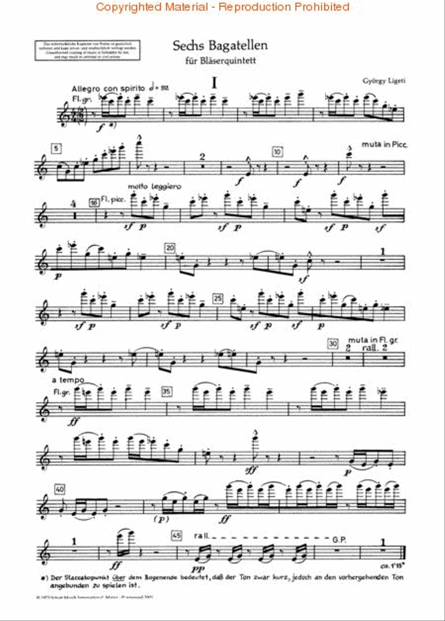 6 Bagatelles Woodwind Quintet scores gallery preview page 2