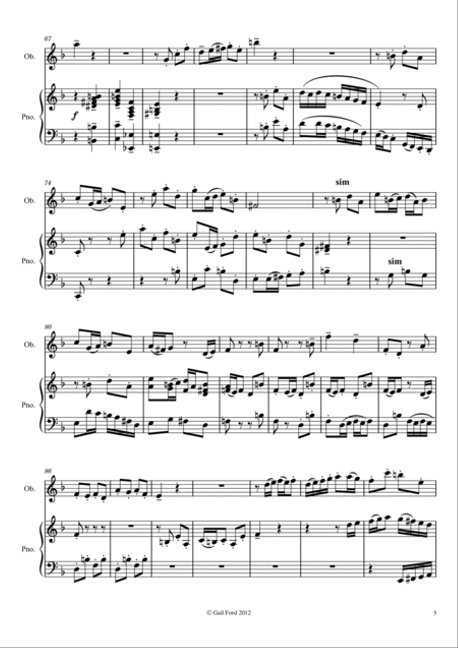 Fantasie Oboe Solo scores gallery preview page 5