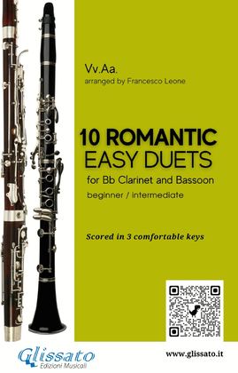 Book cover for 10 Romantic Easy duets for Bb Clarinet and Bassoon