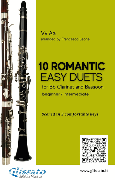 10 Romantic Easy duets for Bb Clarinet and Bassoon image number null