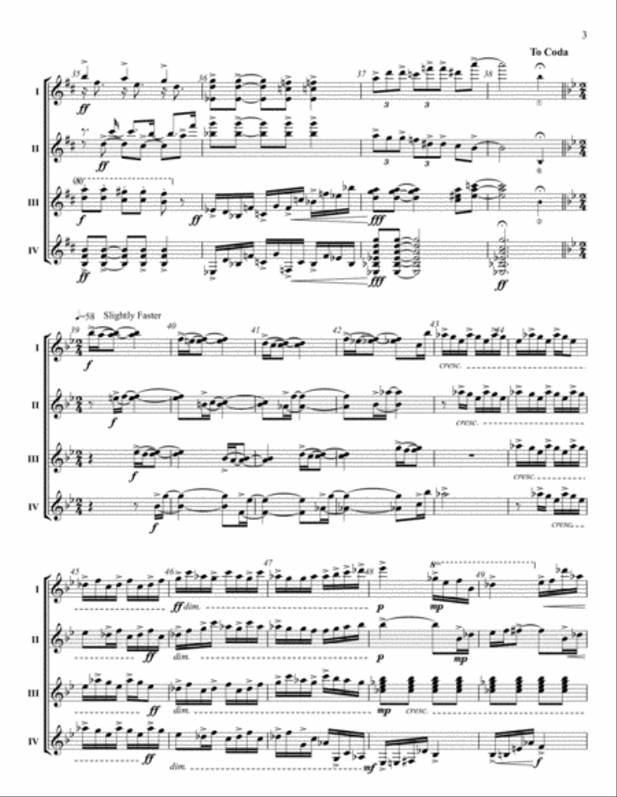 Yosemite Suite: for Guitar Quartet Small Ensemble scores gallery preview page 3