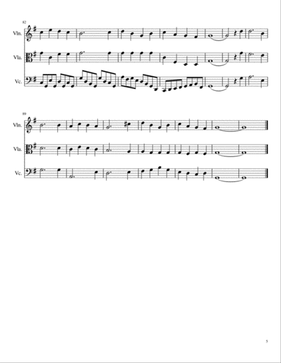 O Come O Come Emmanuel String Trio String Trio scores gallery preview page 5