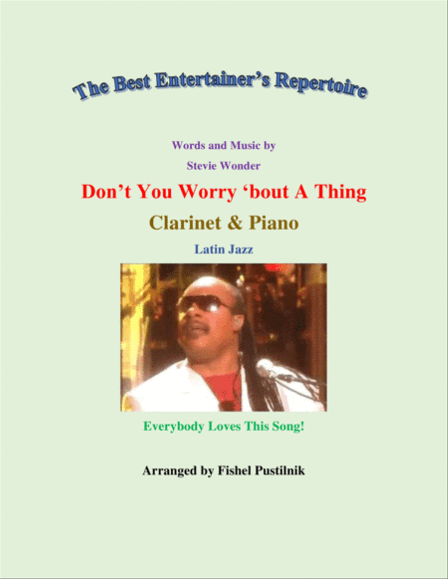 Don't You Worry 'bout A Thing Clarinet Solo scores gallery preview page 1