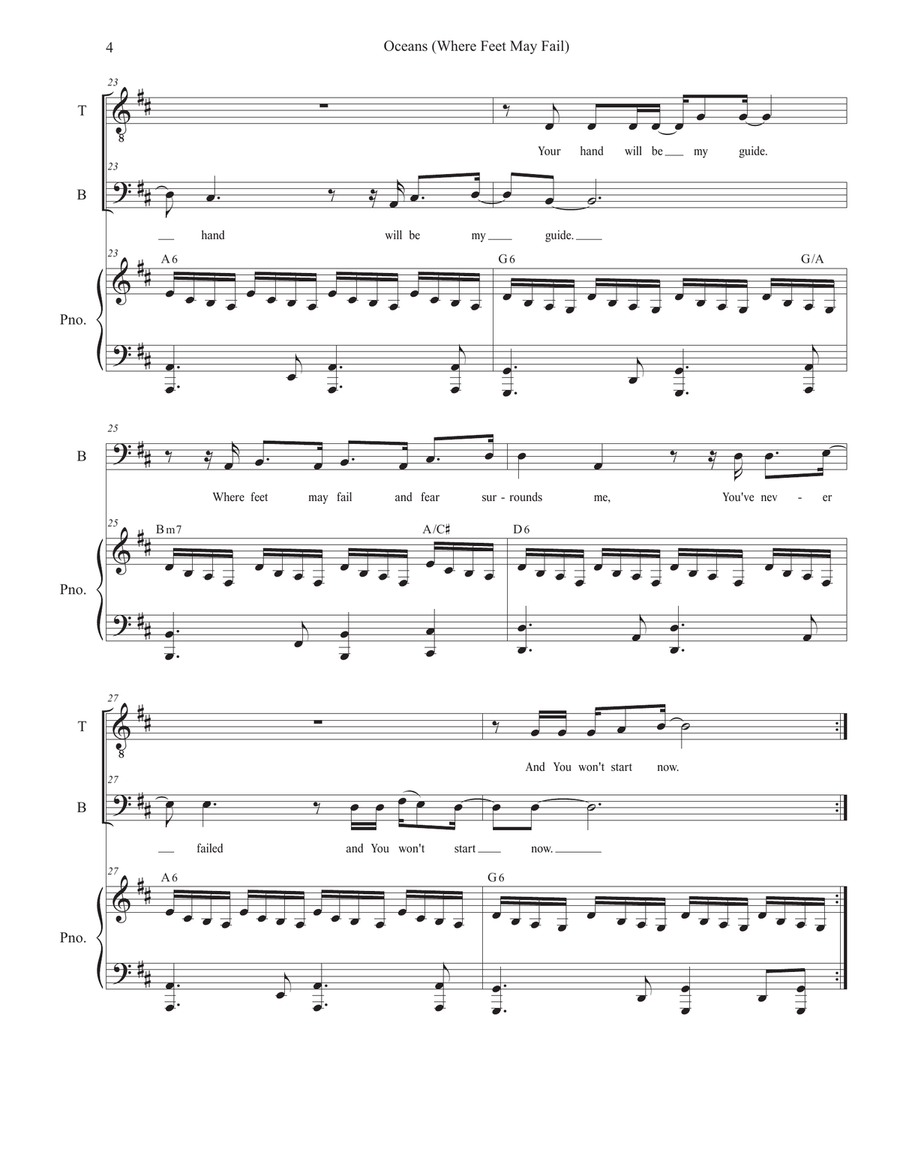 Oceans (where Feet May Fail) TB scores gallery preview page 4