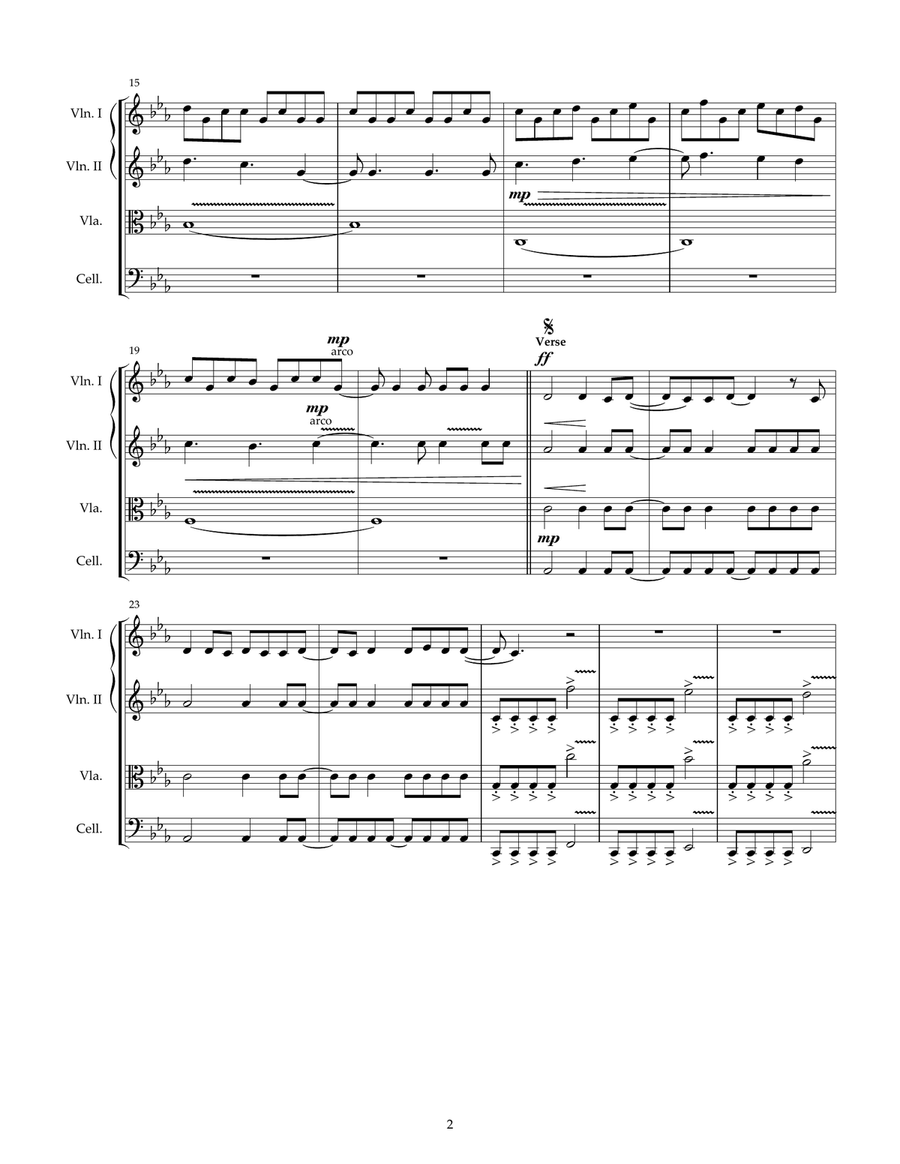 Aerials String Quartet scores gallery preview page 2