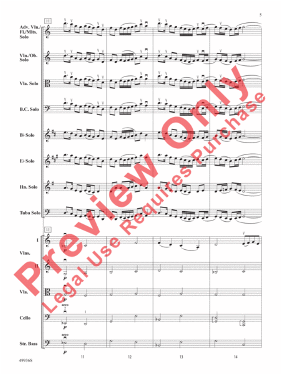 A Chameleon Concerto String Orchestra scores gallery preview page 6