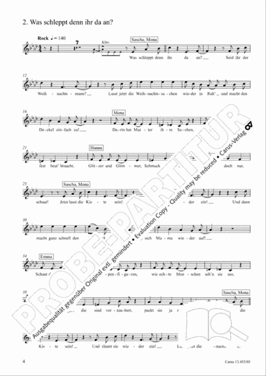 Die Weihnachtskiste. Ein Musical zur Weihnachtszeit Children's Choir scores gallery preview page 5