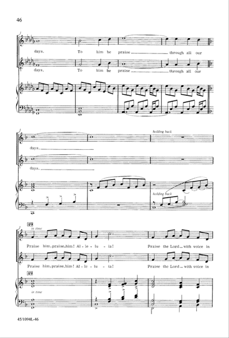 10 Anthems for about 10 Singers Unison Choir scores gallery preview page 47