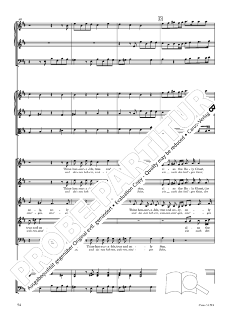 Te Deum for the Victory of Dettingen SSATB scores gallery preview page 71