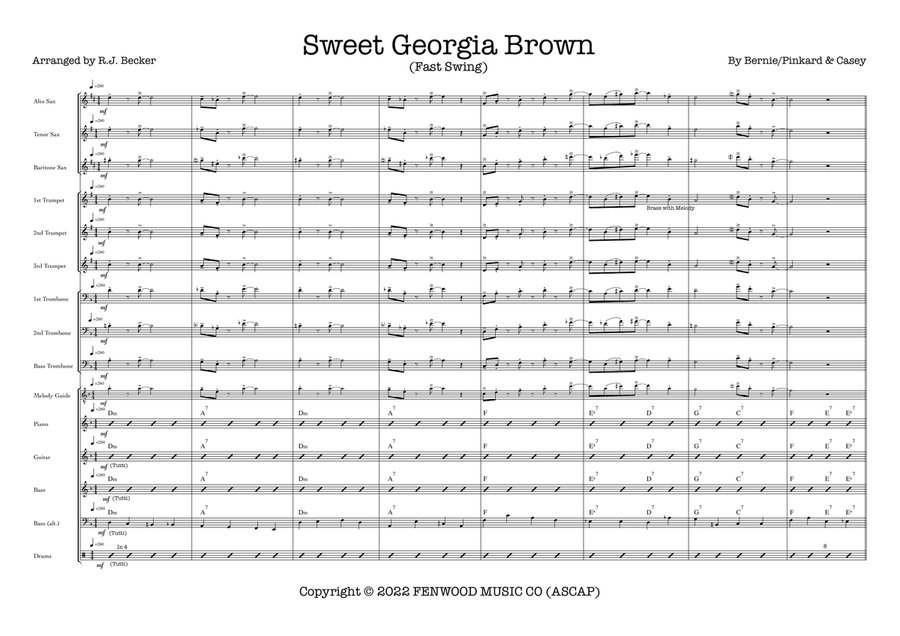 Sweet Georgia Brown Jazz Ensemble scores gallery preview page 1