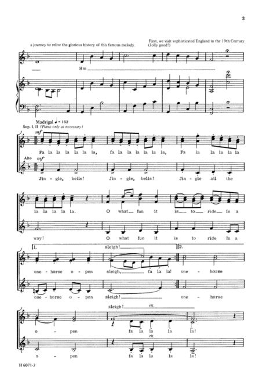 Jingle Bells through the Ages SSA scores gallery preview page 3