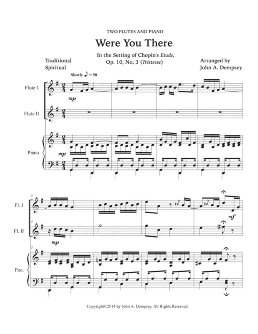 Were You There (Trio for Two Flutes and Piano) image number null