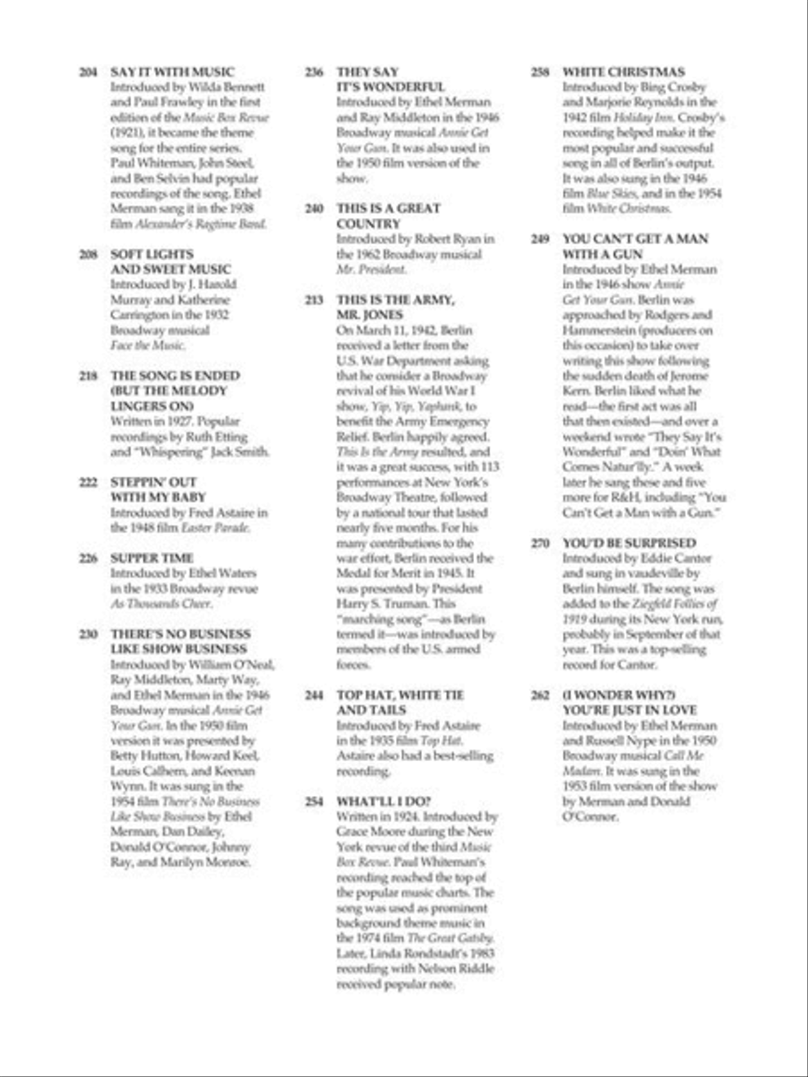 Irving Berlin Anthology – 2nd Edition Piano, Vocal, Guitar scores gallery preview page 7