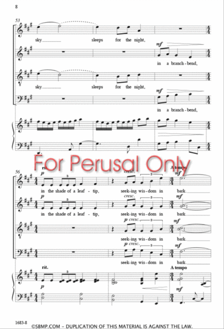 The Soul of a Tree - SATB 4-Part scores gallery preview page 7