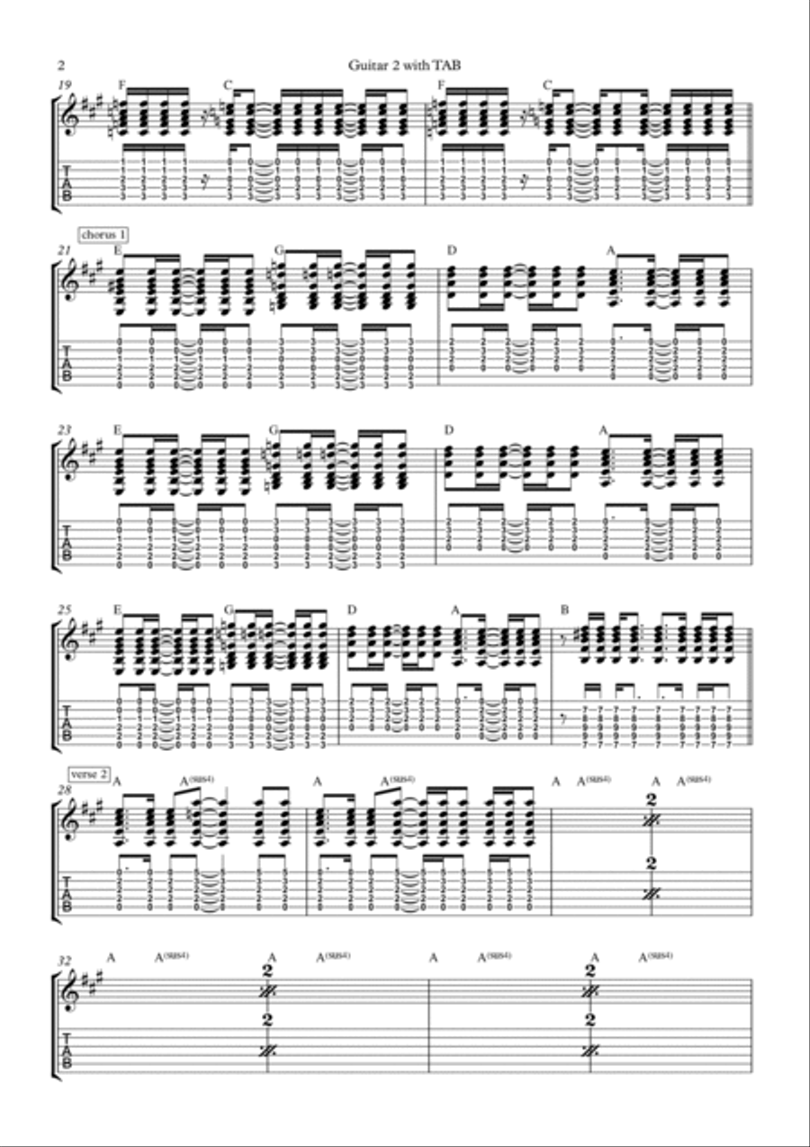 Alive Electric Guitar scores gallery preview page 2
