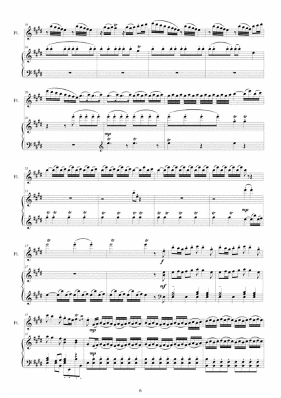 The Vivaldi's Four Seasons for Flute and Piano Flute Solo scores gallery preview page 6