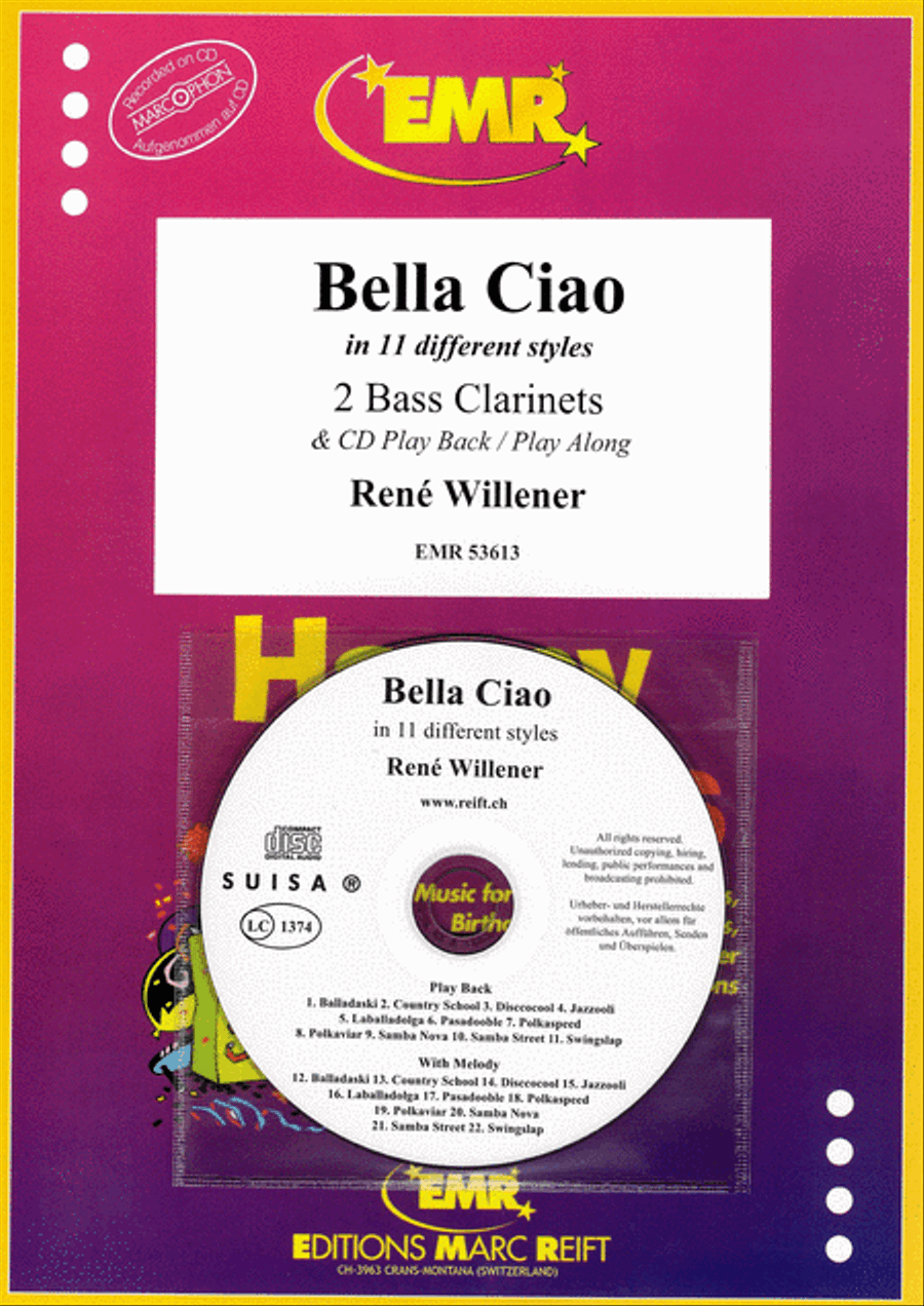 Bella Ciao Bella Ciao Bass Clarinet scores gallery preview page 1