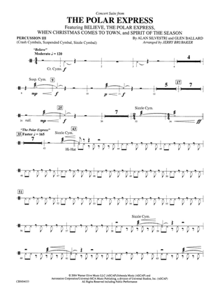 The Polar Express, Concert Suite from: 3rd Percussion