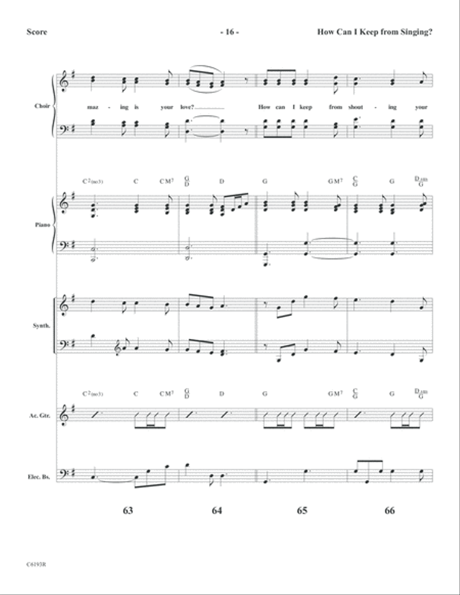 How Can I Keep From Singing? Choir scores gallery preview page 17