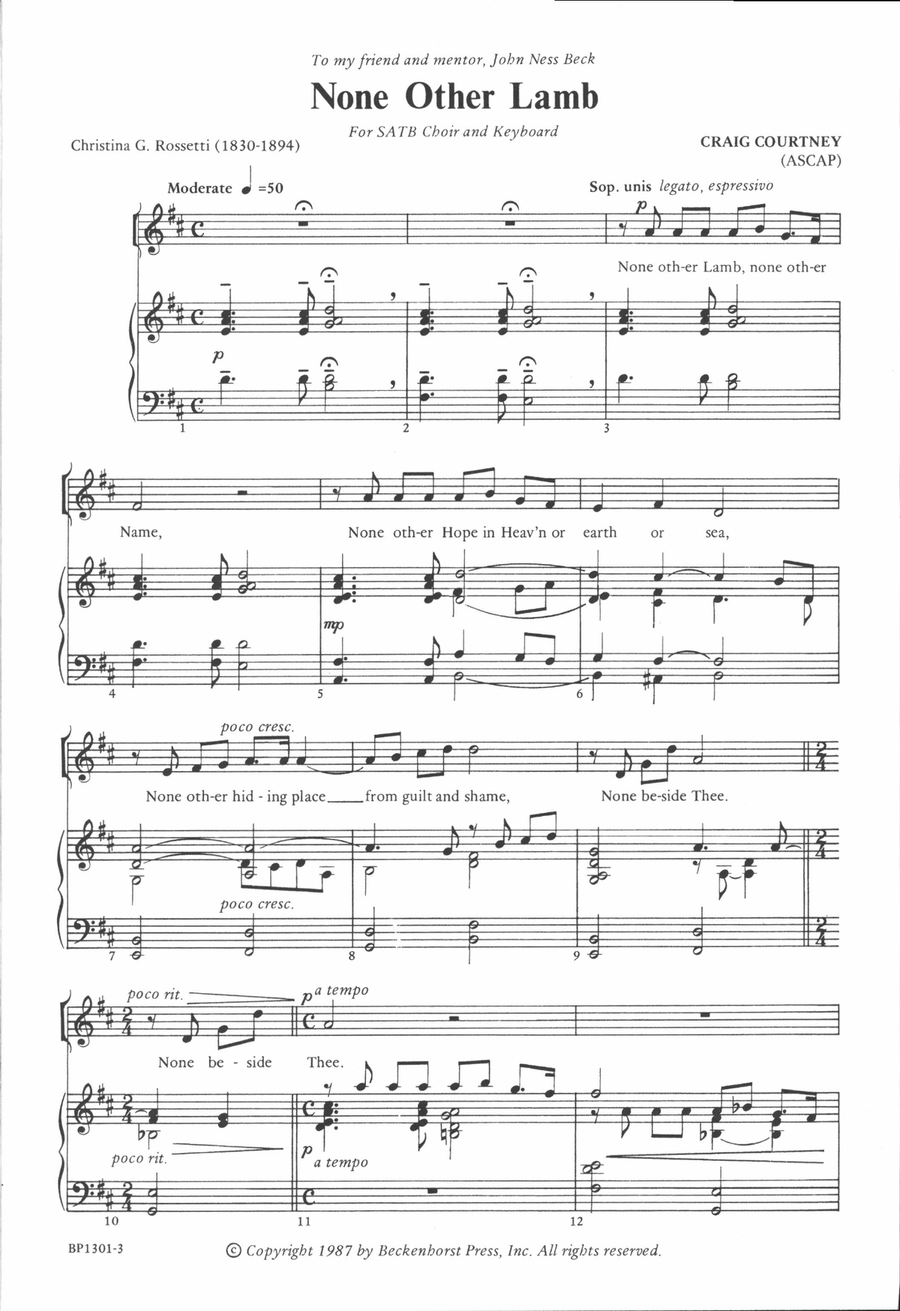 None Other Lamb None Other Lamb 4-Part scores gallery preview page 2