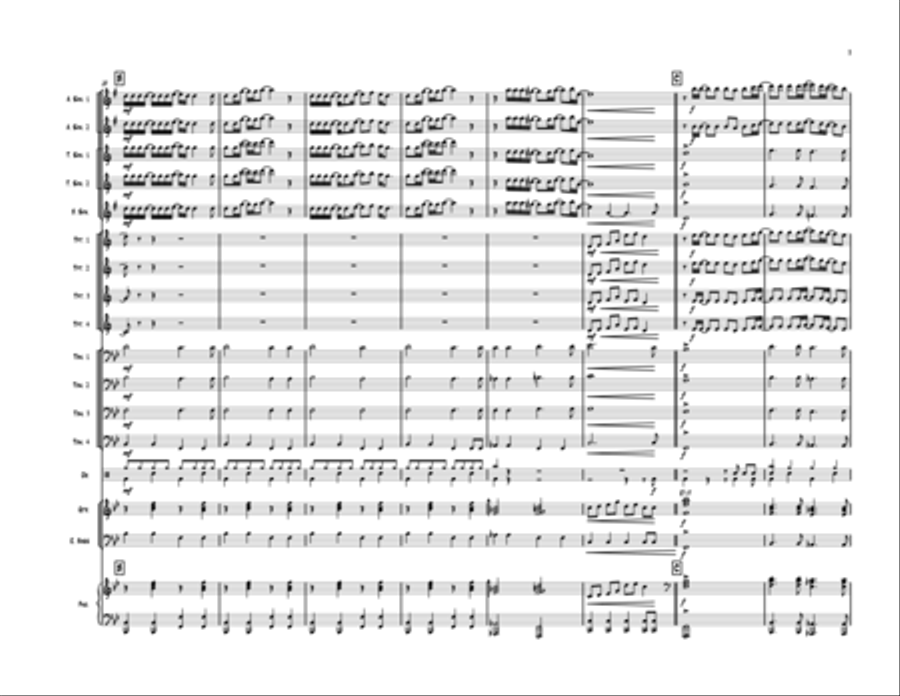 Where Everybody Knows Your Name Jazz Ensemble scores gallery preview page 3