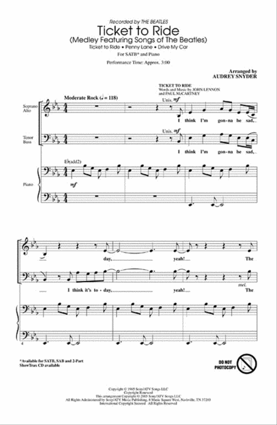 Ticket to Ride 4-Part scores gallery preview page 2