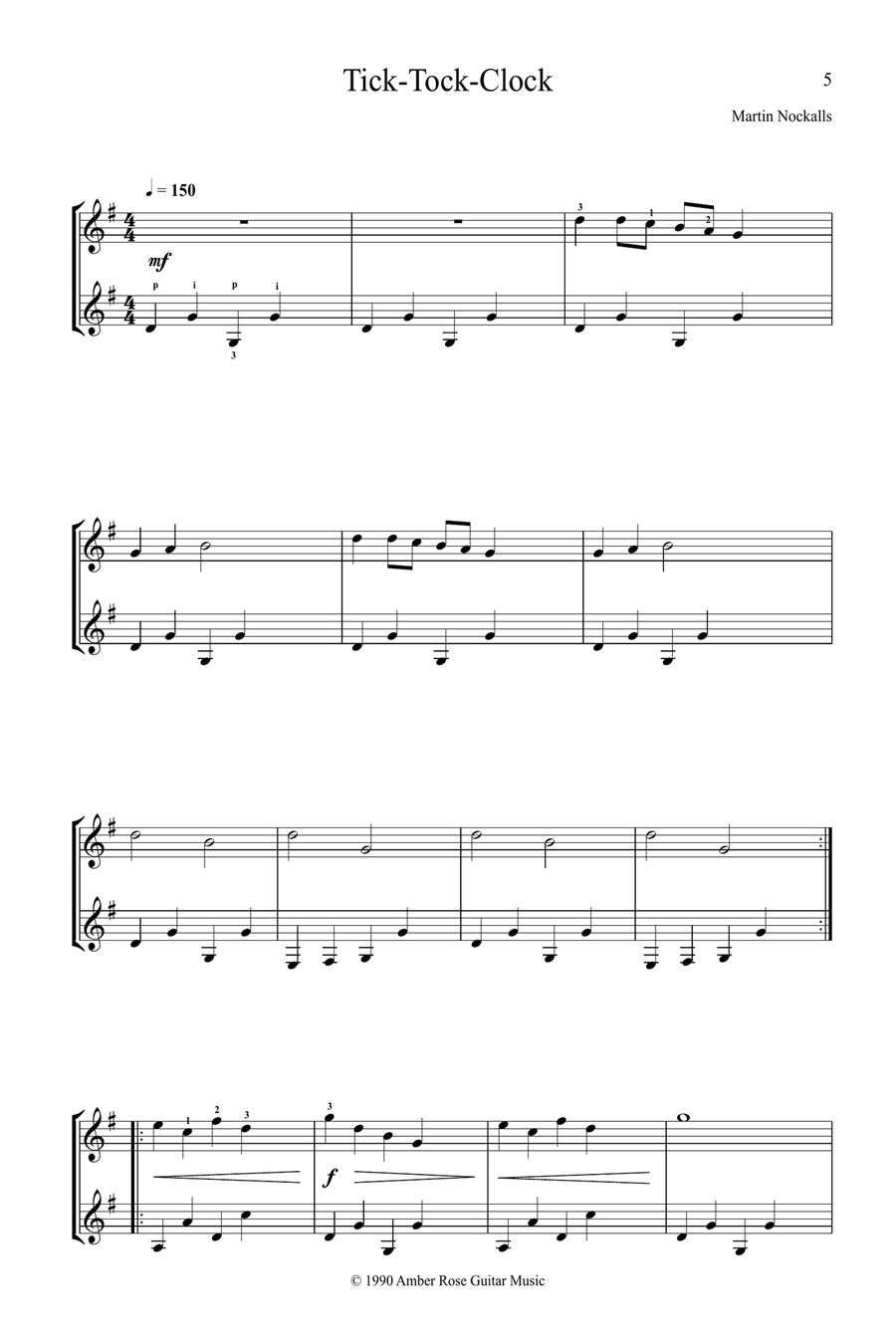 Easy Peasy Guitar Duets Easy Guitar scores gallery preview page 5