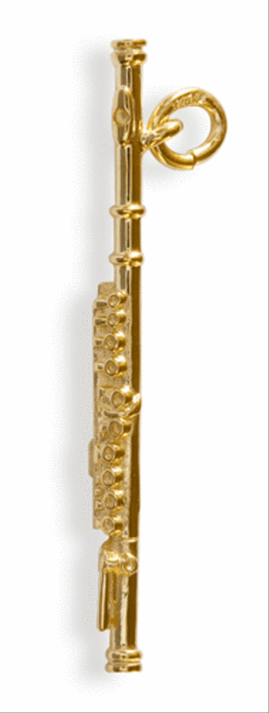 Gold-plated pendant : flute Flute scores gallery preview page 1